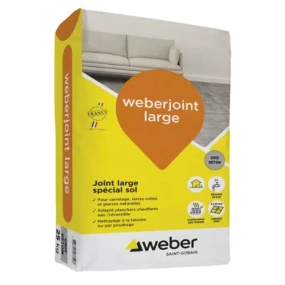 WEBER -WeberJoint Large -Mortier de Jointoiement Hydrofugé weber-mortier-joint-large