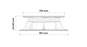 BUZON -PB1 -Plot de Terrasse Ajustable 42 à 60 mm buzon-pb1-plot-de-terrasse-ajustable 3