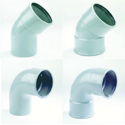 DYKA – Coude PVC Diam.60mm 45/87,5/90° SN4 Gris dyka-coude-pvc-diam-60-sn4-gris