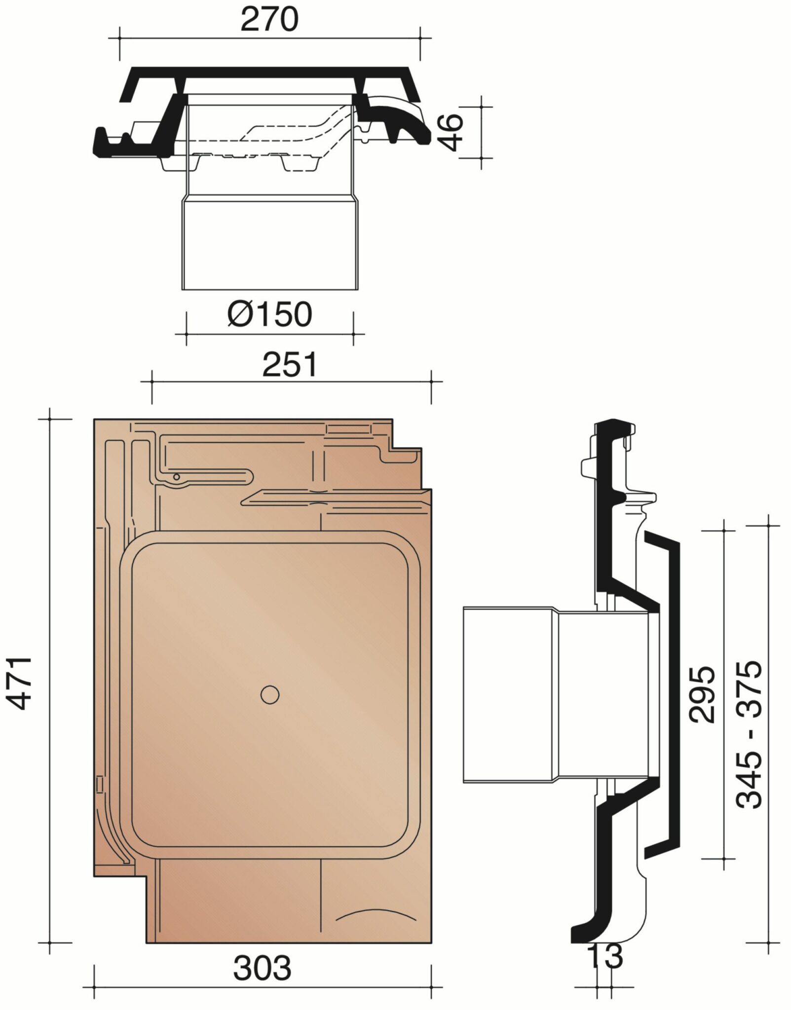 KORAMIC -Alegra 10 SE -Kit Tuile à Douille Ø150mm -Mitron 5 KORAMIC -Alegra 10 SE -Kit Tuile à Douille Ø150mm -Mitron 5